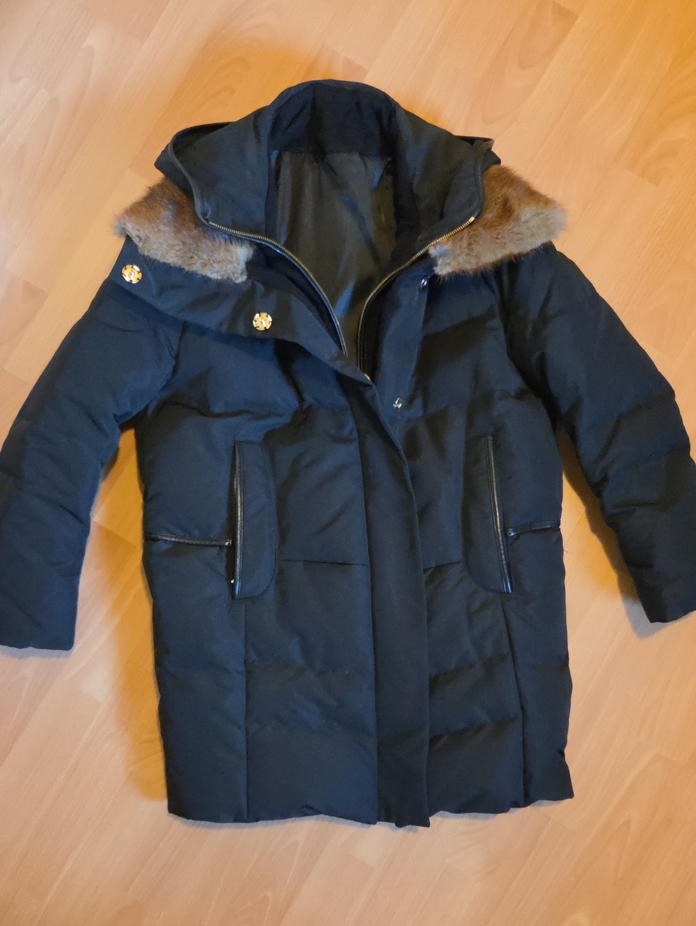 Women's Black Padded Puffer Coat